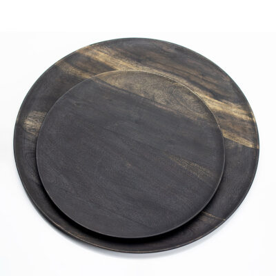 Set of 2 Acacia Wood Plates