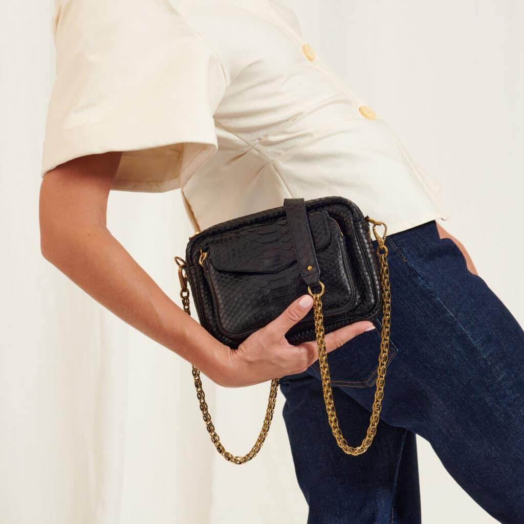 Charly Bag Black Python | Margareta Concept Store