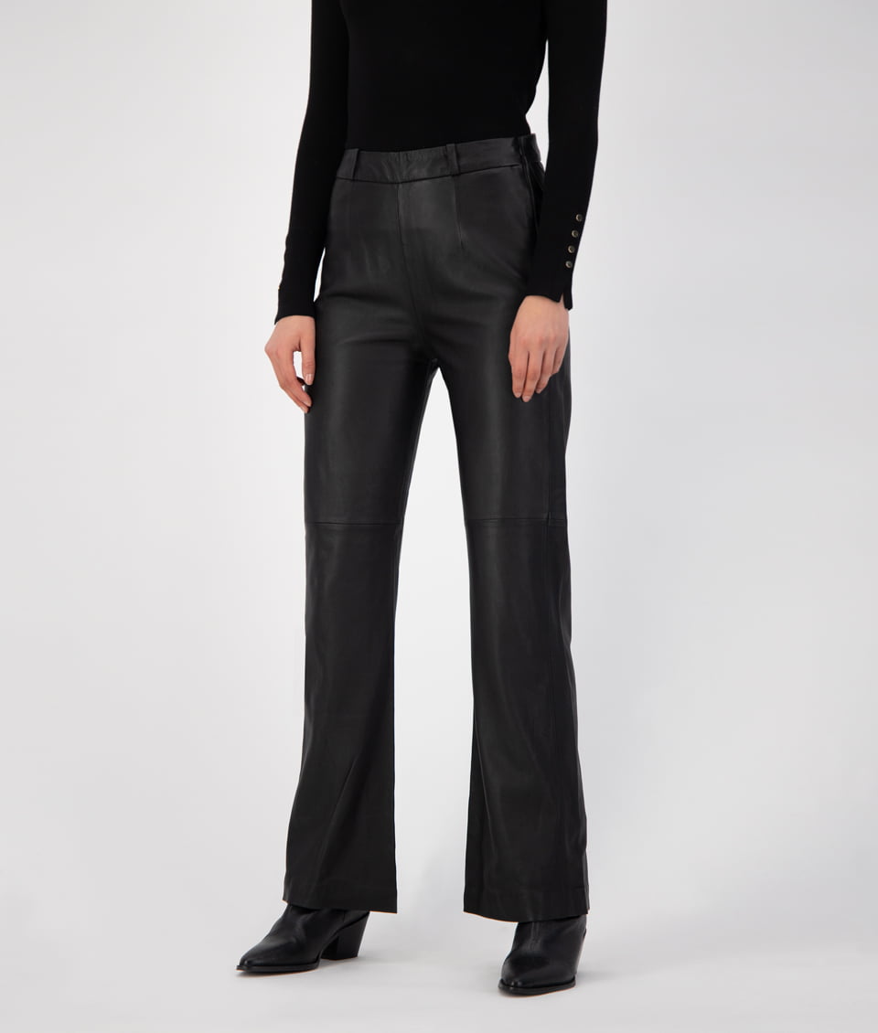 Flared Leather Pants  Margareta Concept Store