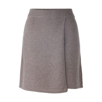 Knitted Skirt Wool Blend Taupe