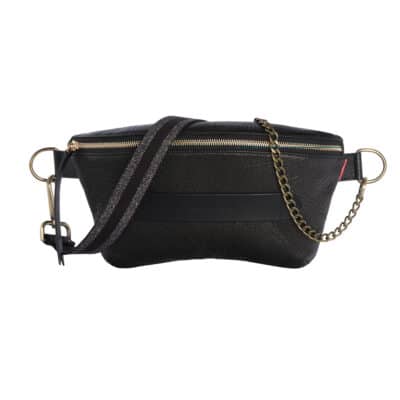 Neufmille XL Belt Bag Crispy Black Leather