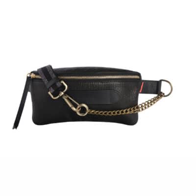 Coachella Belt Bag Crispy Black Leather