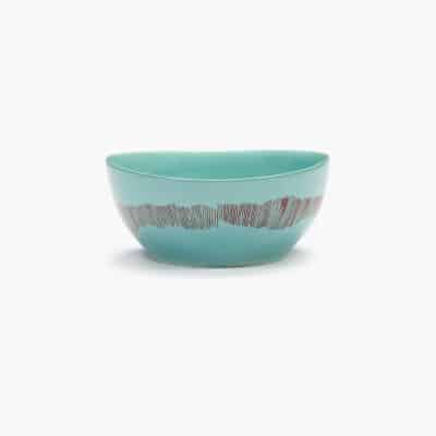 Set of 4 Bowl Small Azure Swirl